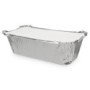 Barquette en aluminium avec couvercle en carton blanc 1500 ml - 400 pcs|Barquettes|pkgfood