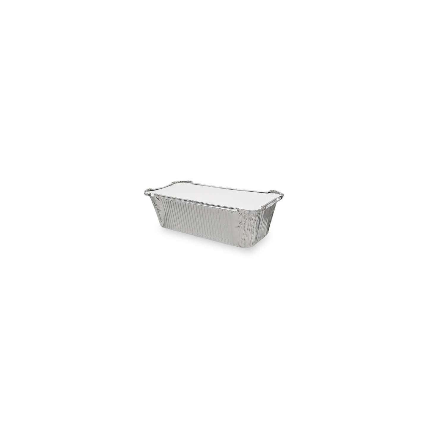 Lot De 100 Barquettes Aluminium Rectangulaires 144x119x40mm Avec Couvercles Carton - Neuf