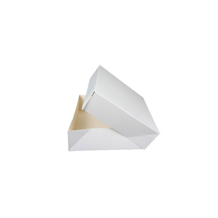 Boîte traiteur carton blanc 28x19x6 cm 50 pièces – PKG FOOD