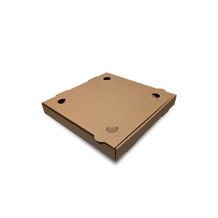 Boîte à pizza en carton kraft neutre 33x33 cm - 100 pcs|Boîtes à emporter|pkgfood