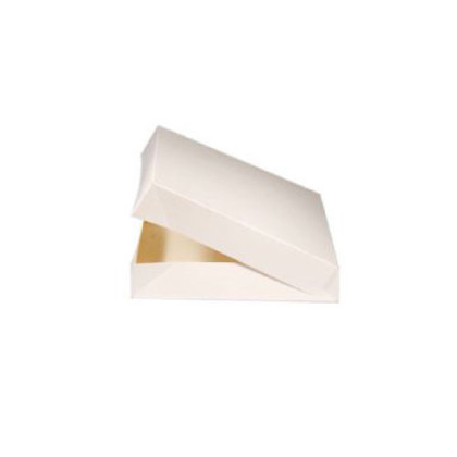 Boîte pâtissière carrée en carton blanc 16x8 cm - 50 pcs