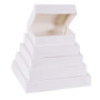 Boîte pâtissière carré en carton blanc 26x26x10 cm - 25 pcs|Boîtes à emporter|pkgfood