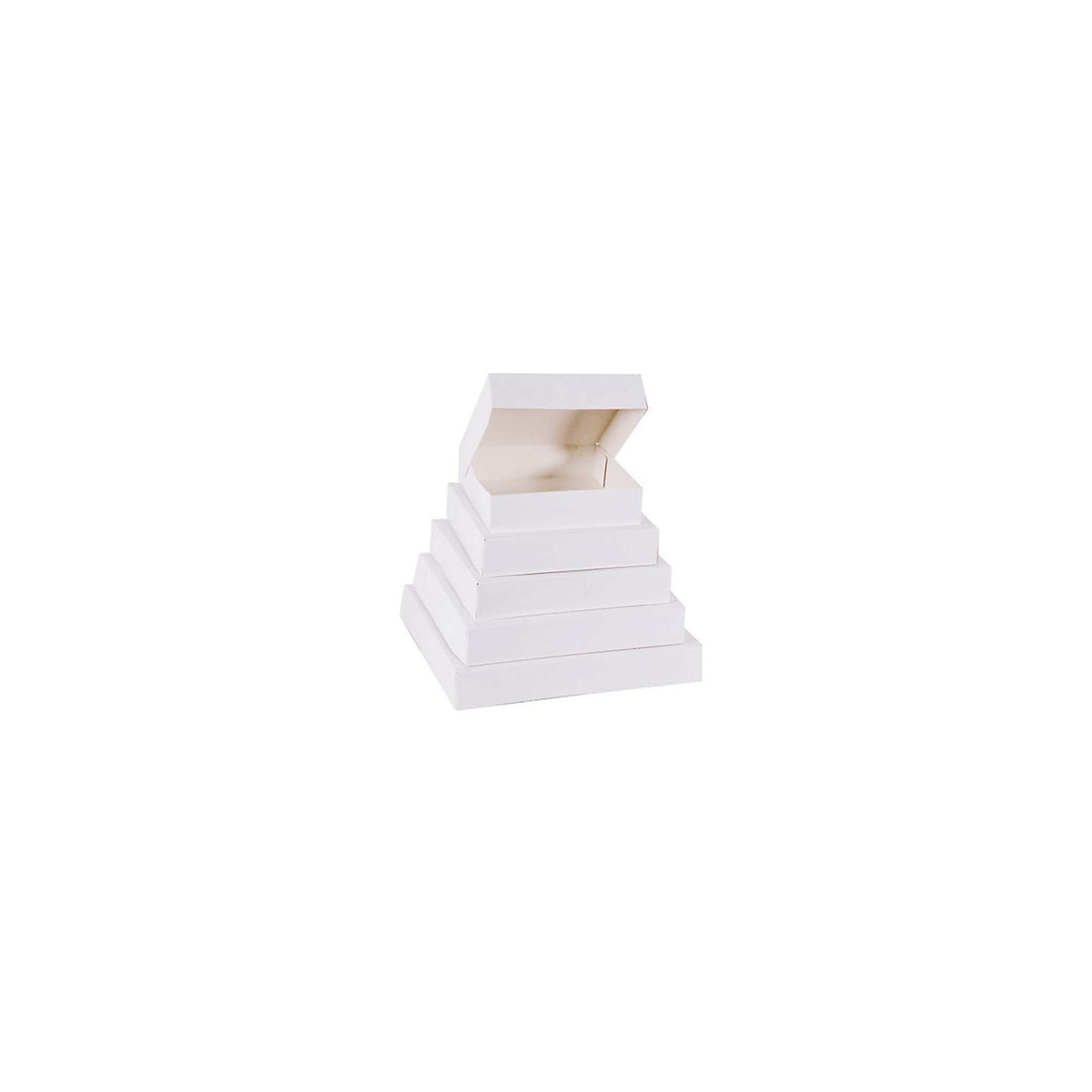 Firplast Boîte Pâtissière Carton Blanc Avec Couvercle 26cm X 5cm - Emballage Gâteaux