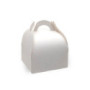 Boîte pâtissière blanche avec poignées 10,5 x 10,5 x 5,5 cm - 50 pcs|Boîtes à emporter|pkgfood