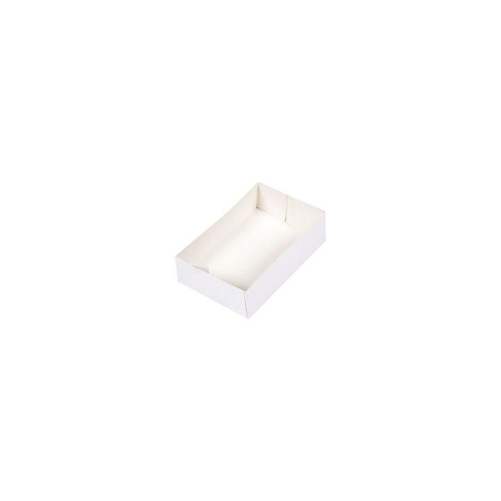 Caissette pâtissière en carton blanc 16x12x5 cm - 100 pcs|Caissettes|pkgfood