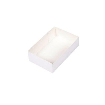 Caissette pâtissière en carton blanc 18x12x5 cm - 100 pcs