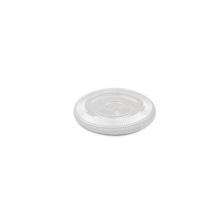 Couvercle plat avec passage de paille en PET transparent Ø 92 mm - 1 000 pcs|Coupes dessert|pkgfood