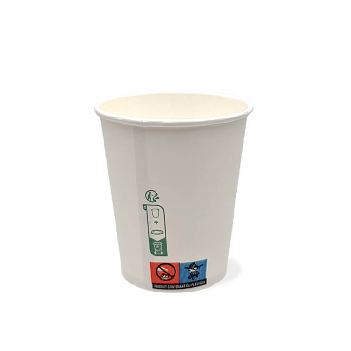 Gobelet en carton blanc 12 oz 350 ml - 1 000 pcs|Gobelets|pkgfood