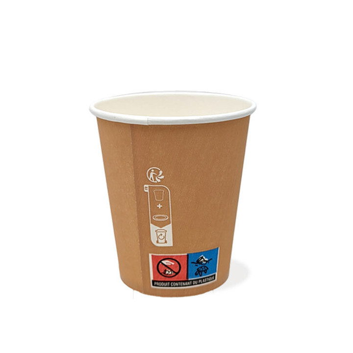 Gobelet en carton brun 12 oz 350 ml - 1 000 pcs|Gobelets|pkgfood