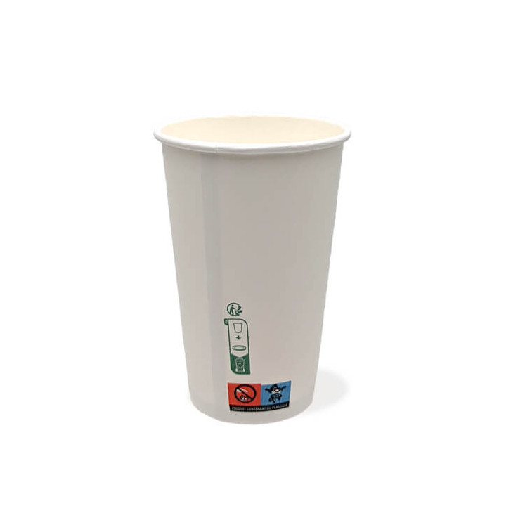 Gobelet en carton blanc 16 oz 450 ml - 1 000 pcs|Gobelets|pkgfood