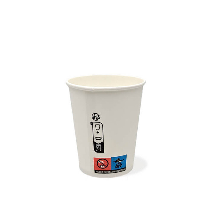 Gobelet en carton blanc 6 oz 180 ml - 2 000 pcs|Gobelets|pkgfood