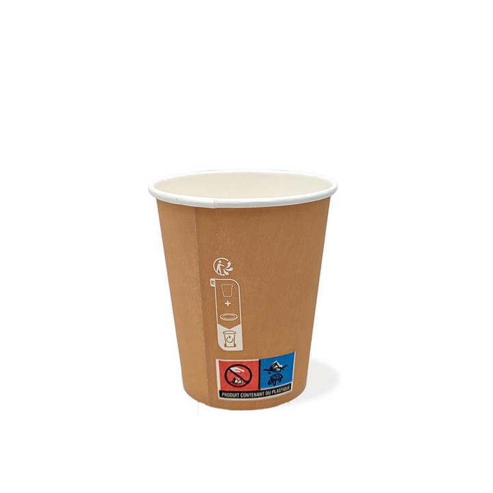 Gobelet en carton brun 6 oz 180 ml - 2 000 pcs|Gobelets|pkgfood