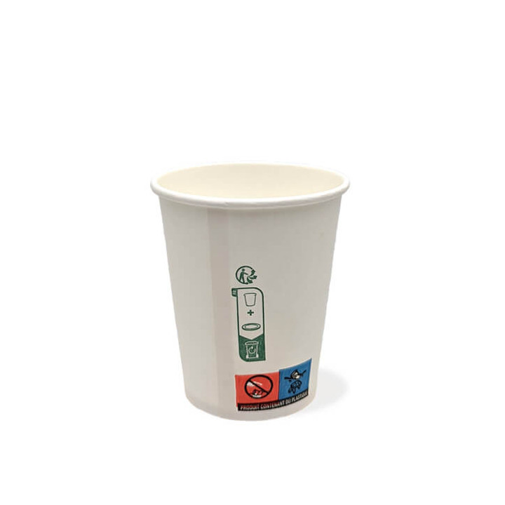 Gobelet en carton blanc 8 oz 240 ml - 1 000 pcs|Gobelets|pkgfood