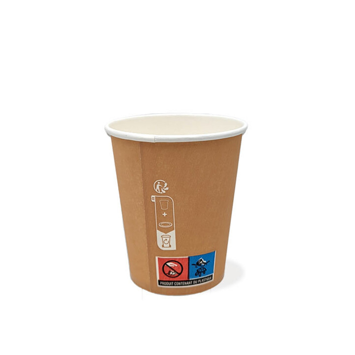 Gobelet en carton brun 8 oz 240 ml - 1 000 pcs|Gobelets|pkgfood