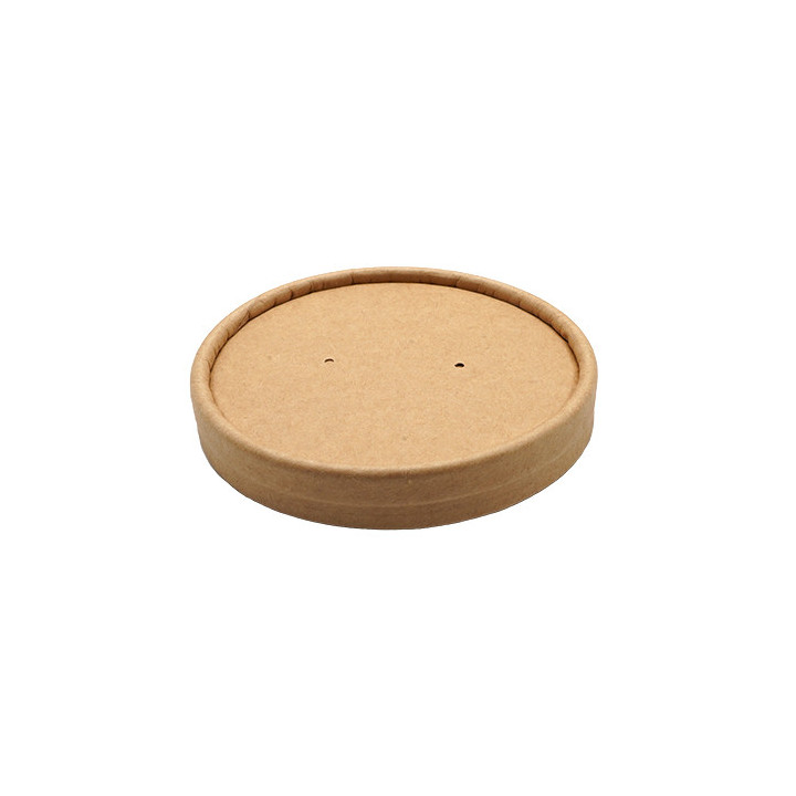 Couvercle carton kraft brun pour pot à soupe HD16KS-NV – PKG FOOD