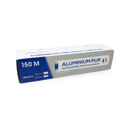 Rouleau aluminium alimentaire 150 x 0,30 m – 11 microns