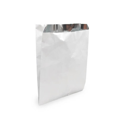 Sachet intérieur aluminium, extérieur blanc 18+6x25 cm - 1 000 pcs