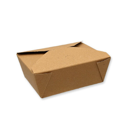 Boîte repas kraft 500 ml BIOPACK brun avec aérateurs PKG FOOD