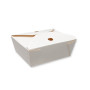 Lunchbox carton blanc BIOPACK 500 ml avec intérieur laminé PE PKG FOOD