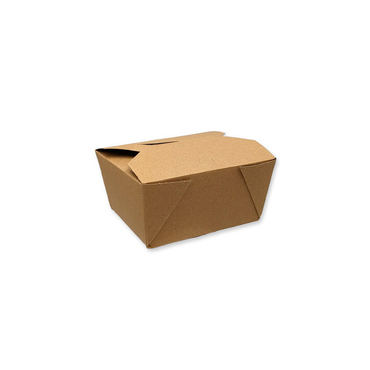 Lunchbox carton kraft BIOPACK 750 ml avec intérieur laminé PE PKG FOOD