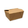 Lunchbox carton kraft BIOPACK 750 ml avec intérieur laminé PE PKG FOOD