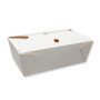Boîte repas en carton blanc 1000 ml - 250 pcs|Boîtes à emporter|pkgfood