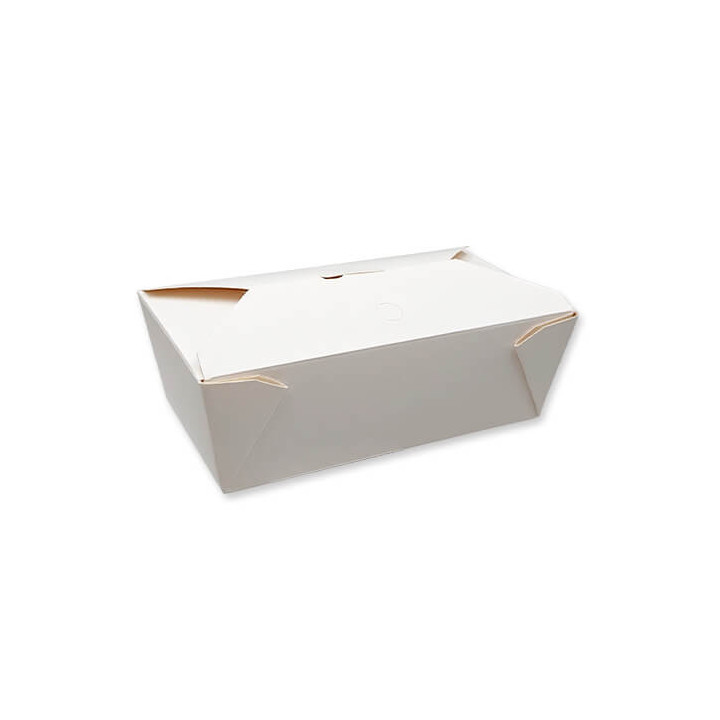 Boîte repas en carton blanc 1000 ml - 250 pcs|Boîtes à emporter|pkgfood