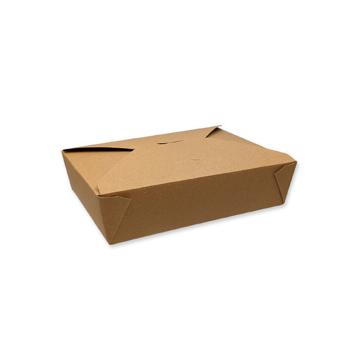 Boîte repas en carton kraft brun 1400 ml - 200 pcs|Boîtes à emporter|pkgfood