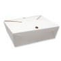 Boîte repas en carton blanc 1800 ml - 140 pcs|Boîtes à emporter|pkgfood