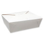 Boîte repas blanche 1800 ml pour vente à emporter PKG fOOD