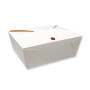 Boîte repas blanche 1300 ml BIOPACK avec aérateurs PKG FOOD