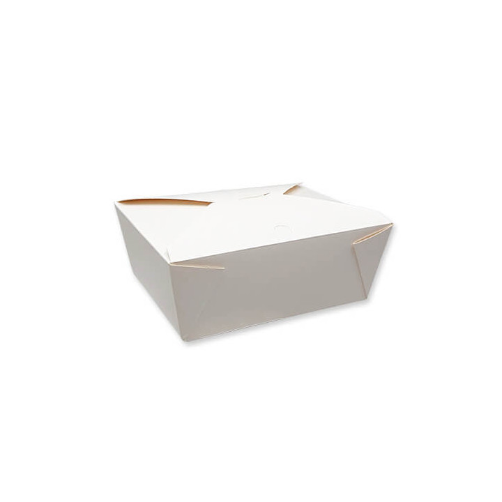 Boîte repas blanche 1300 ml pour vente à emporter PKG FOOD