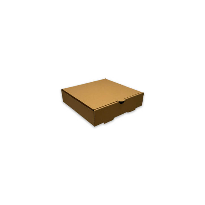 Boîte à pizza en carton kraft neutre 18x18 cm - 100 pcs|Boîtes à emporter|pkgfood