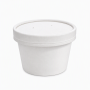 Pot à soupe carton blanc 350 ml avec couvercle carton PKG FOOD
